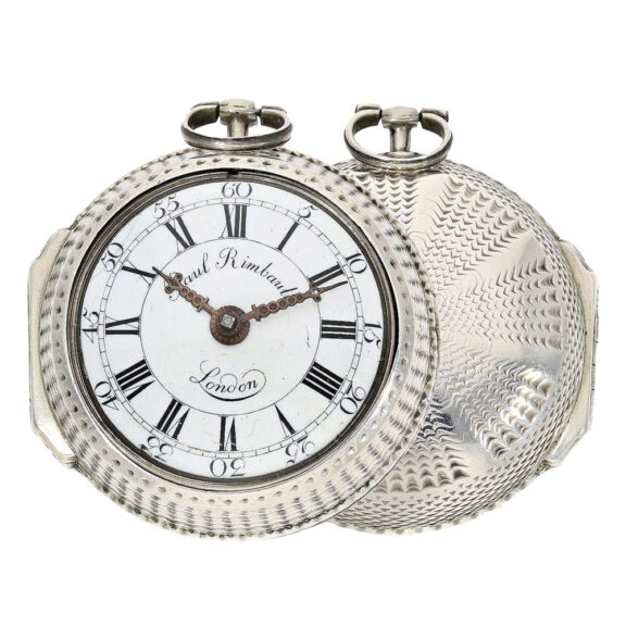 English decorative silver paircase pocket watch Circa 1765