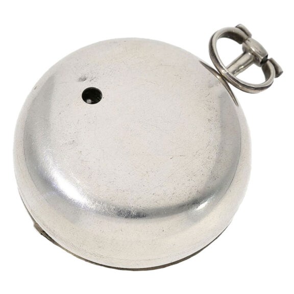 English decorative silver paircase pocket watch Circa 1765 English decorative silver paircase pocket watch Circa 1765
