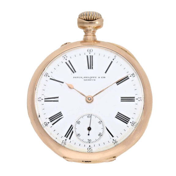 Swiss gold open faced keyless lever pocket watch Circa 1899