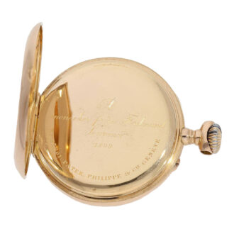 Swiss gold open faced keyless lever pocket watch Circa 1899