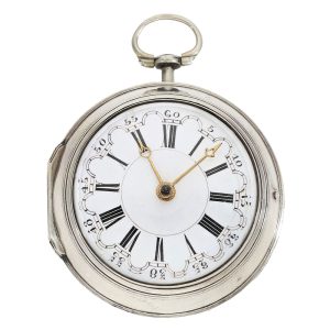English silver paircase verge pocket watch Circa 1754