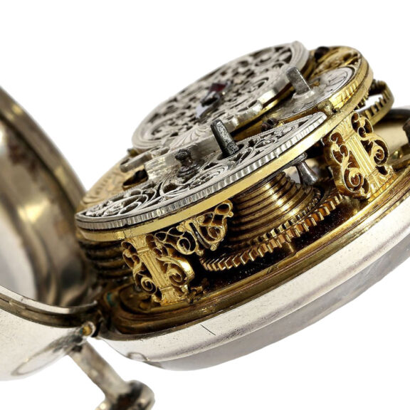 English silver paircase verge pocket watch Circa 1754 English silver paircase verge pocket watch Circa 1754