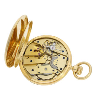 Swiss 18k gold full hunting lever pocket watch Circa 1852