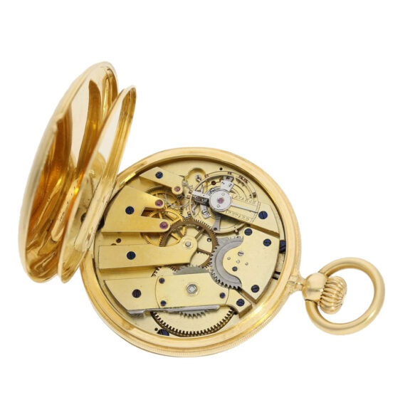 Swiss 18k gold full hunting lever pocket watch Circa 1852 Swiss 18k gold full hunting lever pocket watch Circa 1852
