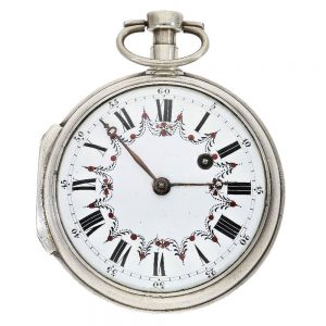 Extravagant Austrian silver verge pocket watch Circa 1780