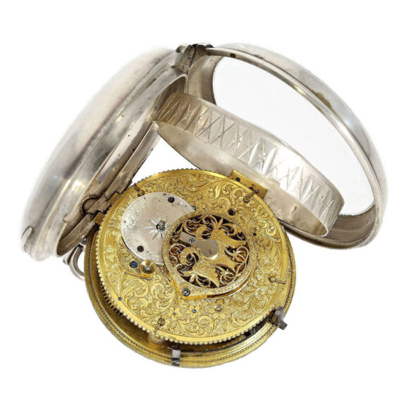 Extravagant Austrian silver verge pocket watch Circa 1780 Extravagant Austrian silver verge pocket watch Circa 1780