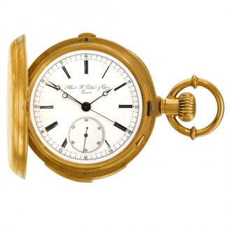Swiss minute repeating chronograph full hunter watch Circa 1890