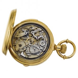 Swiss minute repeating chronograph full hunter watch Circa 1890