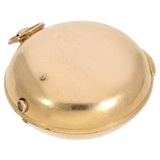 French 18k pink gold open faced pocket watch Circa 1717