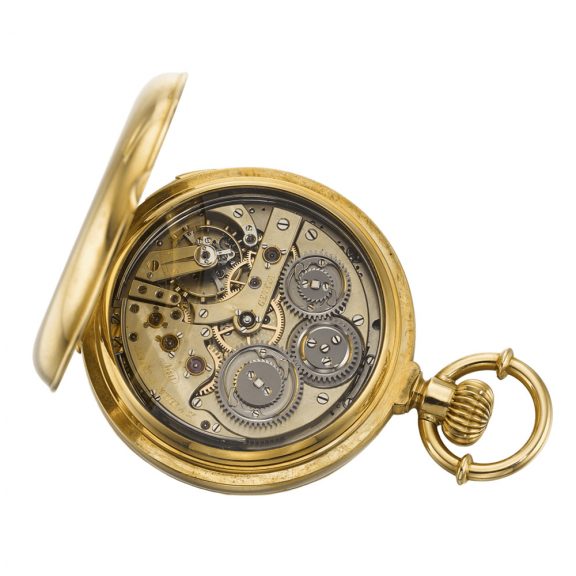 Swiss hunting cased keyless minute repeating lever watch Circa 1890 Swiss hunting cased keyless minute repeating lever watch Circa 1890