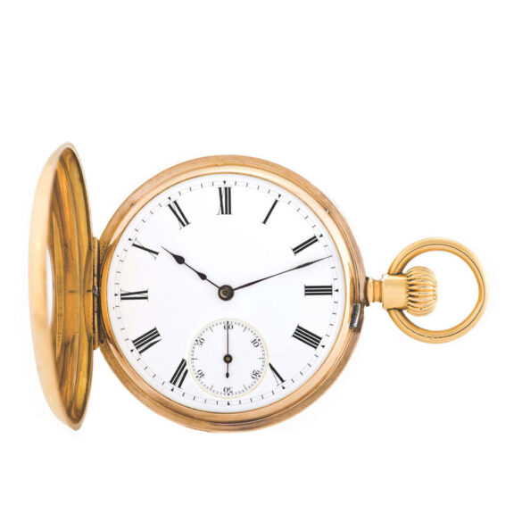 Fine half-hunting cased Swiss keyless pocket watch made Circa 1880