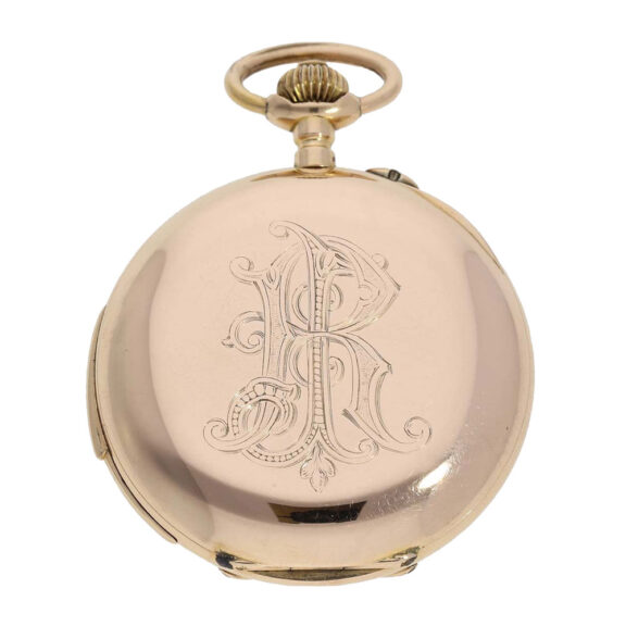Large Swiss 18k gold minute repeating lever watch Circa 1900 Large Swiss 18k gold minute repeating lever watch Circa 1900