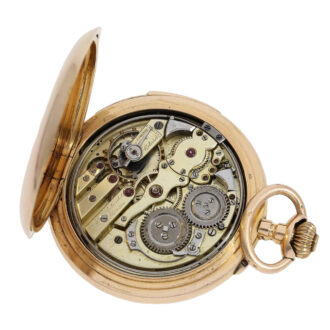 Large Swiss 18k gold minute repeating lever watch Circa 1900
