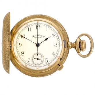 American chronograph with American and Naval flags Circa 1887