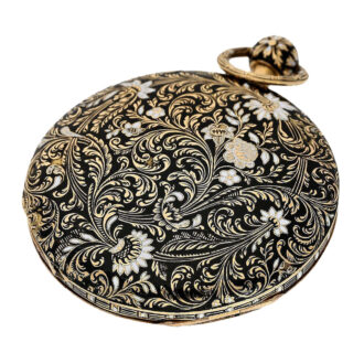 French gold, enamel case with floral ornaments Circa 1800