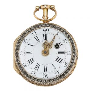French gold verge skeletonized pocket watch Circa 1770