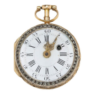 French gold verge skeletonized pocket watch Circa 1770