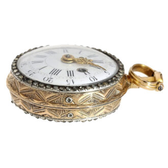 French gold verge skeletonized pocket watch Circa 1770