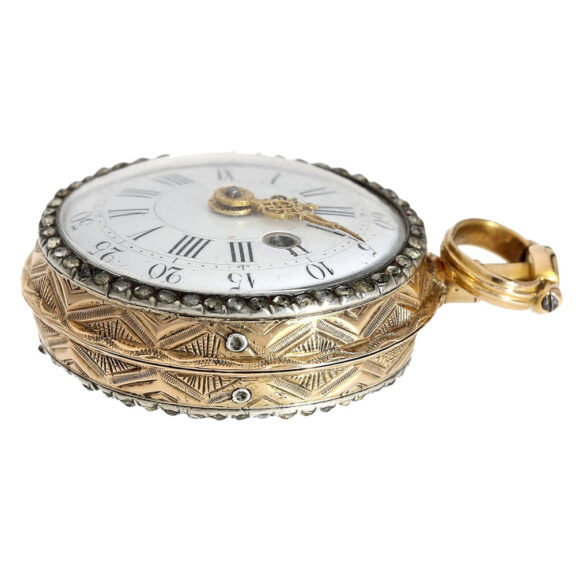 French gold verge skeletonized pocket watch Circa 1770 French gold verge skeletonized pocket watch Circa 1770