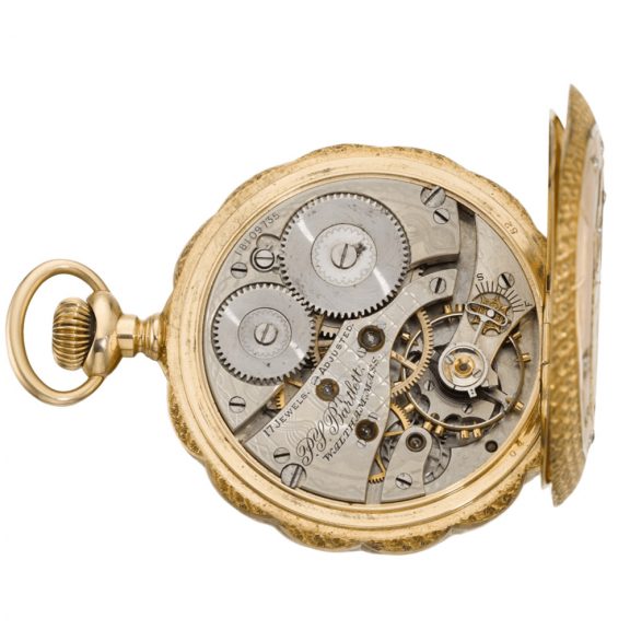 American hunting cased lever watch of equestrian theme Circa 1910 American hunting cased lever watch of equestrian theme Circa 1910
