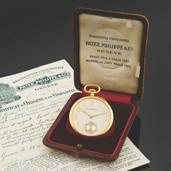 Swiss gold keyless dress watch with original box and Certificate of Origin Circa 1931