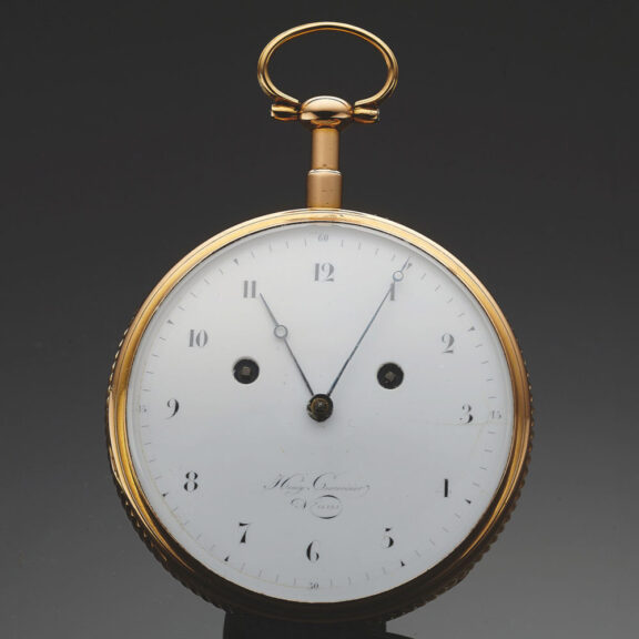 Swiss pink gold clock watch with grand and petite sonnerie Circa 1800