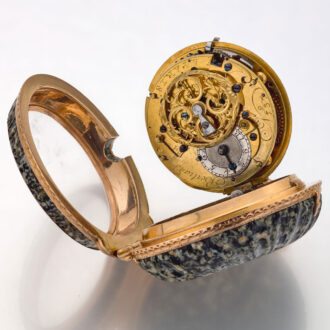Rare French stone cased quarter repeater á toc Circa 1790