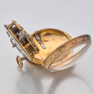 A French verge in gold and enamel consular case Circa 1760