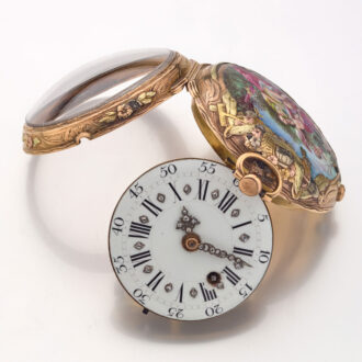 A French verge in gold and enamel consular case Circa 1760