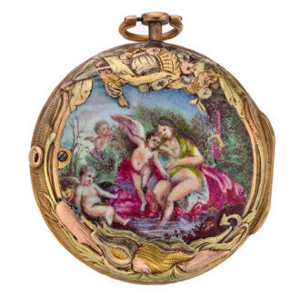 A French verge in gold and enamel consular case Circa 1760