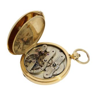 Danish gold hunting cased center seconds lever Circa 1860