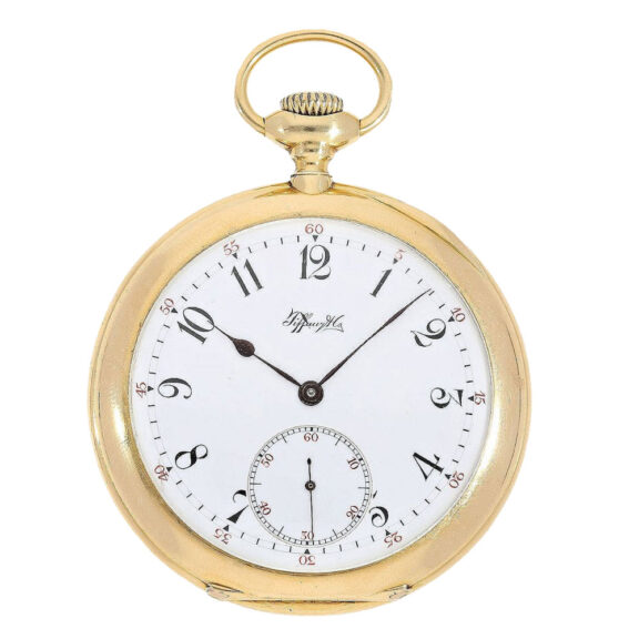 Swiss 18 carat gold monogrammed lever watch Circa 1910