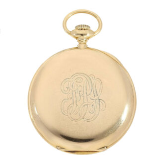 Swiss 18 carat gold monogrammed lever watch Circa 1910