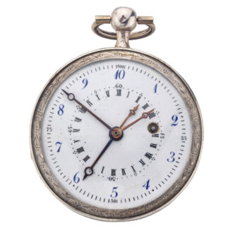 A rare silver verge with French Revolutionary Time Circa 1794