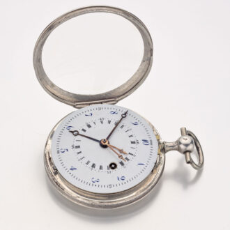 A rare silver verge with French Revolutionary Time Circa 1794