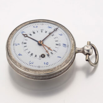 A rare silver verge with French Revolutionary Time Circa 1794