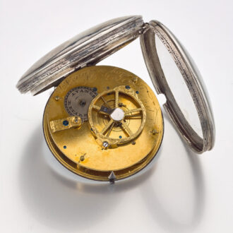 A rare silver verge with French Revolutionary Time Circa 1794
