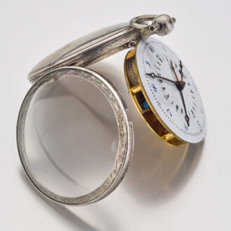 A rare silver verge with French Revolutionary Time Circa 1794