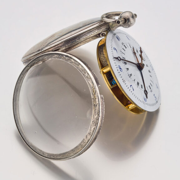 A rare silver verge with French Revolutionary Time Circa 1794 A rare silver verge with French Revolutionary Time Circa 1794