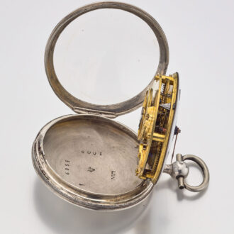 A rare silver verge with French Revolutionary Time Circa 1794