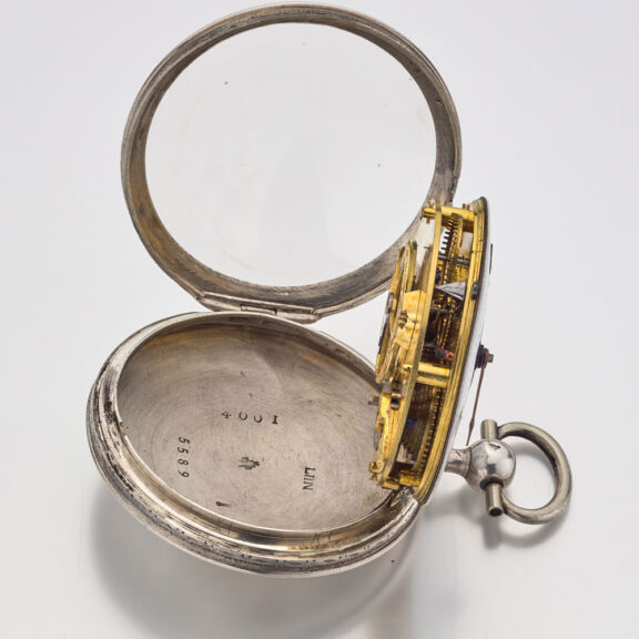 A rare silver verge with French Revolutionary Time Circa 1794 A rare silver verge with French Revolutionary Time Circa 1794