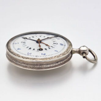 A rare silver verge with French Revolutionary Time Circa 1794