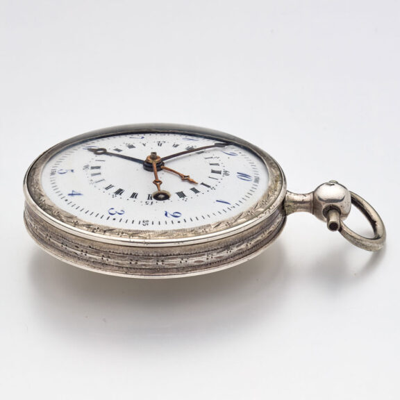 A rare silver verge with French Revolutionary Time Circa 1794 A rare silver verge with French Revolutionary Time Circa 1794
