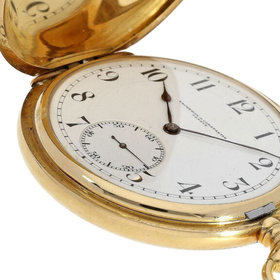 Fine Swiss gold full hunting lever pocket watch Circa 1915 Fine Swiss gold full hunting lever pocket watch Circa 1915