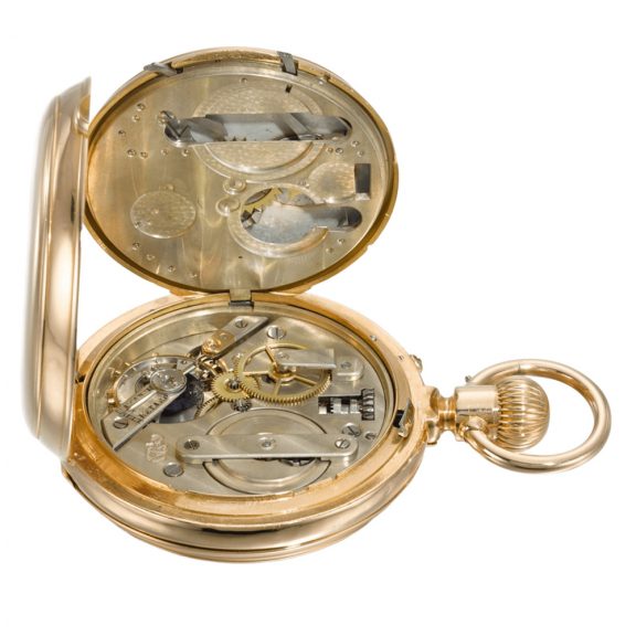 Swiss double dialled full hunter calendar lever watch circa 1890 Swiss double dialled full hunter calendar lever watch circa 1890