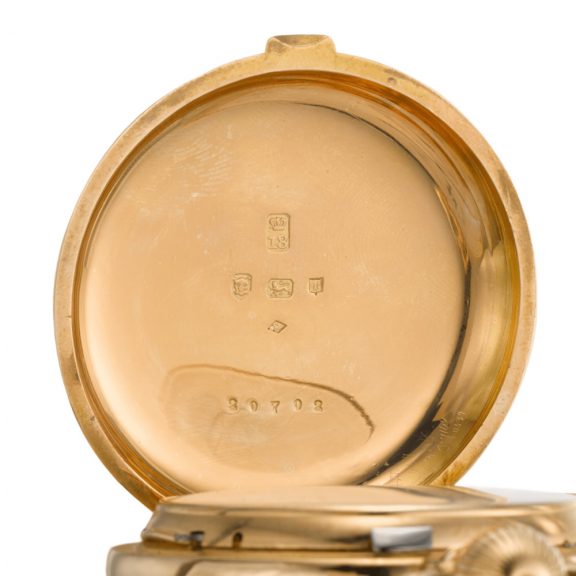 Swiss double dialled full hunter calendar lever watch circa 1890 Swiss double dialled full hunter calendar lever watch circa 1890