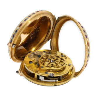 French 20k gold repeating à toc verge pocket watch Circa 1780
