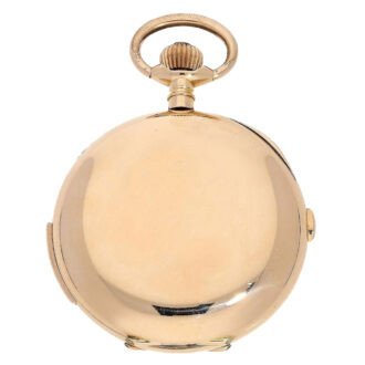 Swiss gold hunting cased minute repeating watch Circa 1900