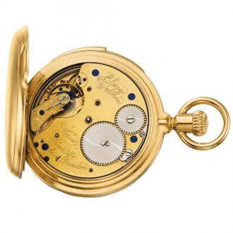 German minute repeating keyless lever pocket watch Circa 1883