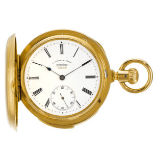 German minute repeating keyless lever pocket watch Circa 1883